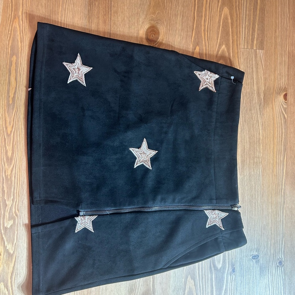 Promesa Black Skirt with Star Accents